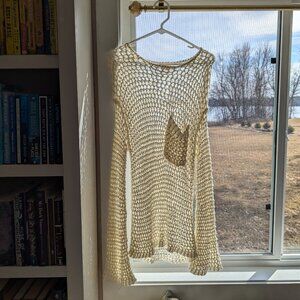 Crochet bell sleeve top